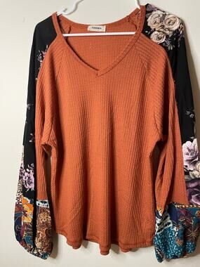 ADORA BOHO WAFFLEKNIT TOP